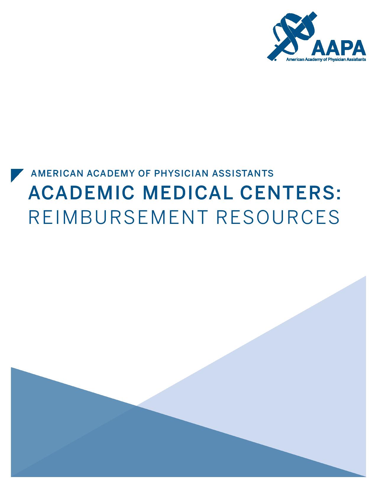 Academic Medical Centers Reimbursement Resources