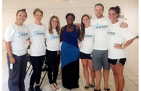 Barry University PA students volunteering at the St. Croix Starkey Hearing Foundation