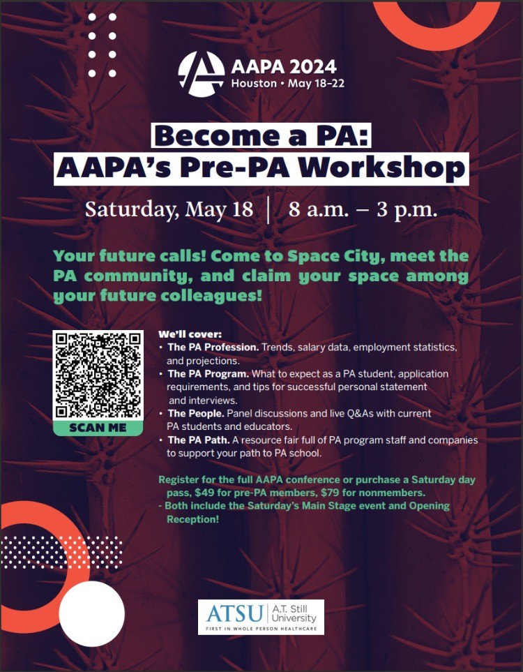 Pre-PA Workshop - Flyer
